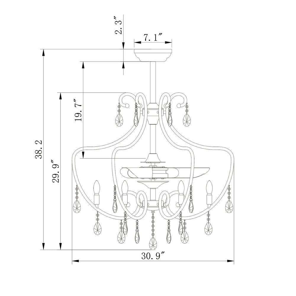 Gracewood Hollow Kahane 31-inch Antique Bronze 3-blade Lighted Ceiling Fan