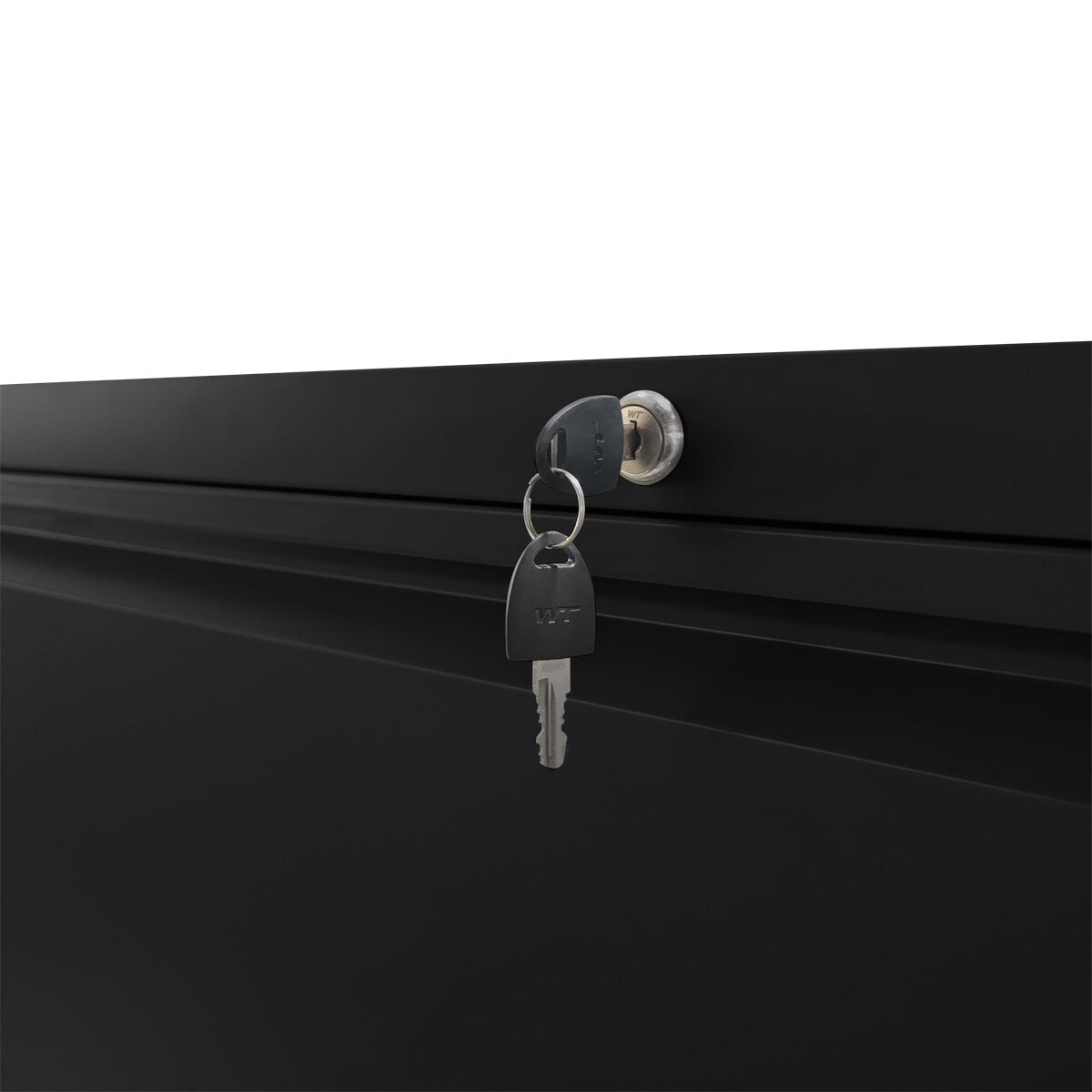 Lateral Black File Cabinet 4 Drawer,with Lock,Lockable File Cabinet