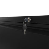 Lateral Black File Cabinet 4 Drawer,with Lock,Lockable File Cabinet