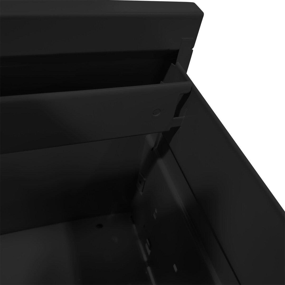 Lateral Black File Cabinet 4 Drawer,with Lock,Lockable File Cabinet