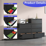 Lateral File Cabinet 2 Drawer,Filing Cabinet with Lock, Lockable File Cabinet for Home Office