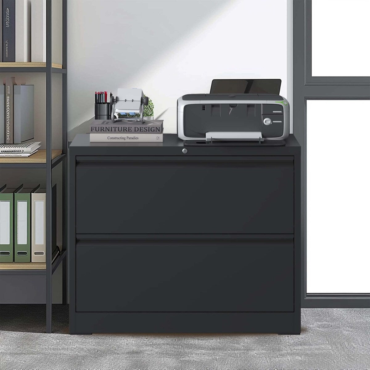 Lateral File Cabinet 2 Drawer,Filing Cabinet with Lock, Lockable File Cabinet for Home Office