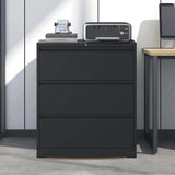 Lateral File Cabinet 3 Drawer,Filing Cabinet with Lock, Lockable File Cabinet for Home Office, Locking Metal File Cabinet