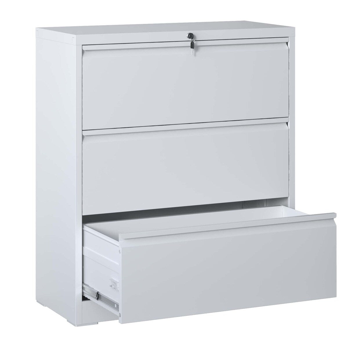 Lateral File Cabinet 3 Drawer,Filing Cabinet with Lock, Lockable File Cabinet for Home Office, Locking Metal File Cabinet