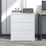 Lateral File Cabinet 3 Drawer,Filing Cabinet with Lock, Lockable File Cabinet for Home Office, Locking Metal File Cabinet