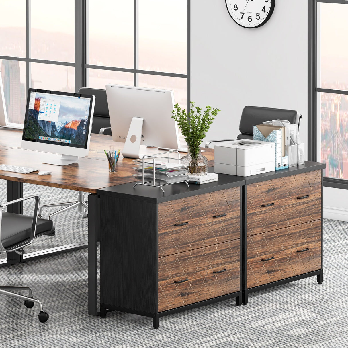 Lateral File Cabinet, 2-Drawer Filing Cabinet