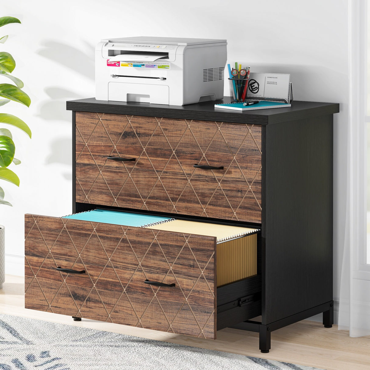 Lateral File Cabinet, 2-Drawer Filing Cabinet