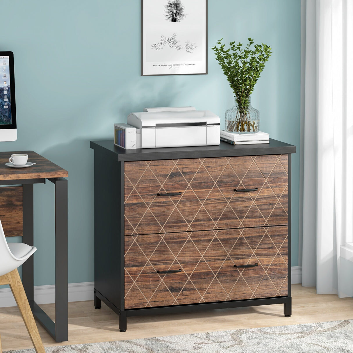 Lateral File Cabinet, 2-Drawer Filing Cabinet