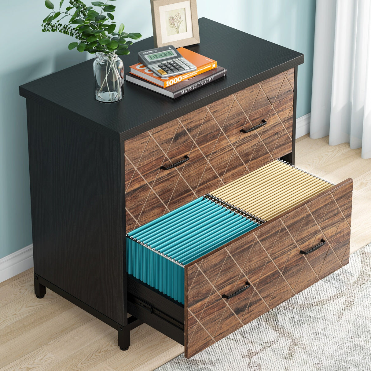 Lateral File Cabinet, 2-Drawer Filing Cabinet