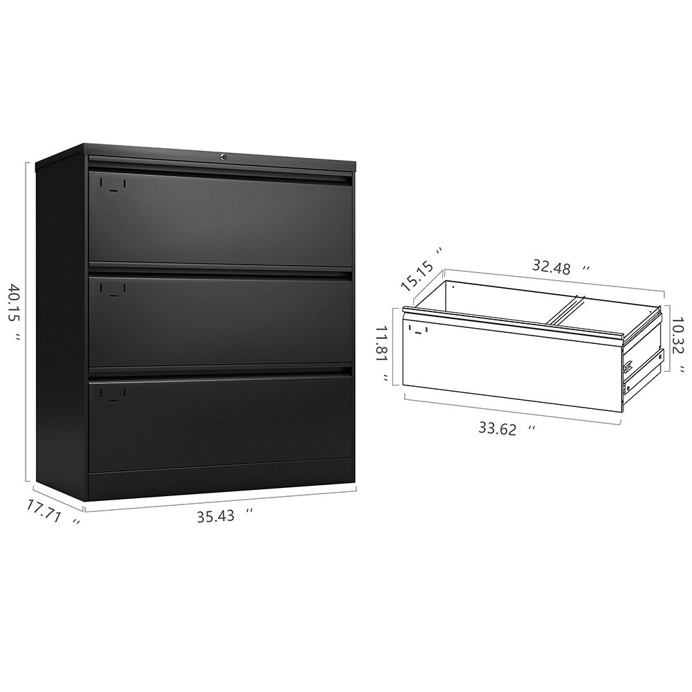 Laterial File Cabinet 3 Drawers