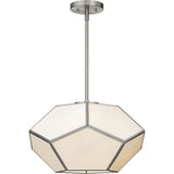 Latham Collection 18 in. Three-Light Brushed Nickel Contemporary Flush Mount - 18 in x 14.87 in x 11 in