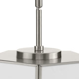 Latham Collection 18 in. Three-Light Brushed Nickel Contemporary Flush Mount - 18 in x 14.87 in x 11 in