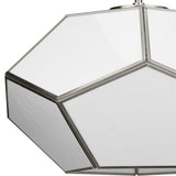 Latham Collection 18 in. Three-Light Brushed Nickel Contemporary Flush Mount - 18 in x 14.87 in x 11 in