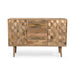 Latimer Mid-Century Modern Handcrafted Mango Wood 3 Drawer Sideboard with 2 Doors by Christopher Knight Home