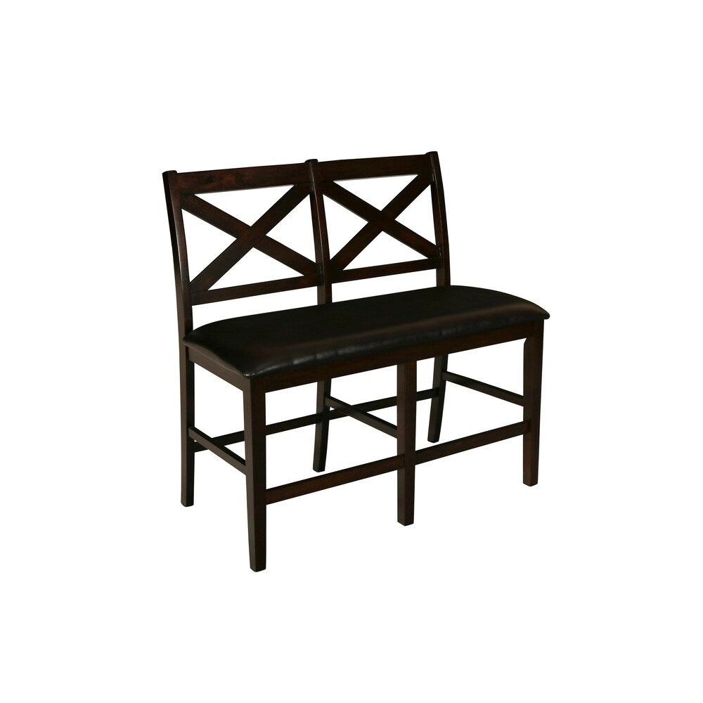 Latitudes Chestnut X Back Counter Bench