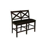 Latitudes Chestnut X Back Counter Bench