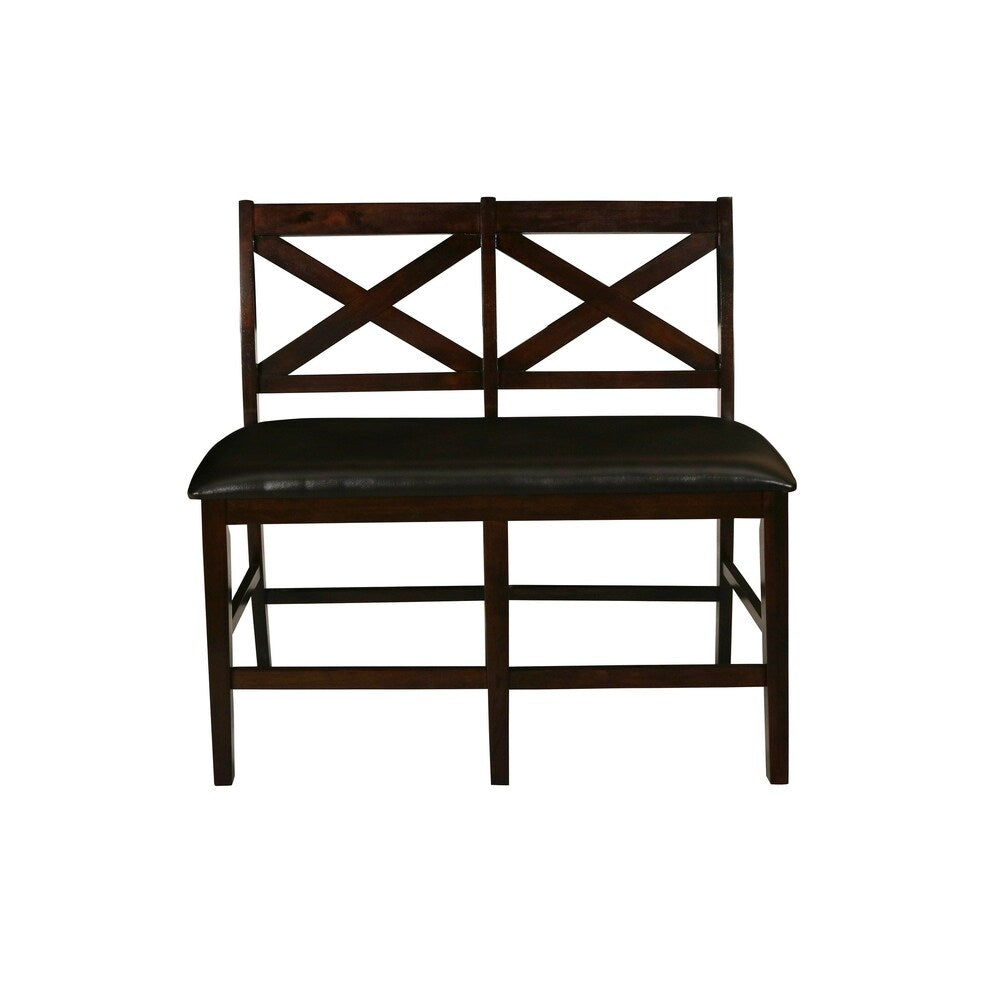 Latitudes Chestnut X Back Counter Bench