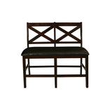 Latitudes Chestnut X Back Counter Bench