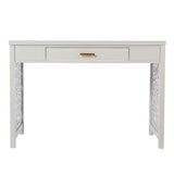 Lattice-inspired Design Writing Desk With A Storage Drawer, For Home Office Or Oliving Space