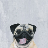'Laughing Puppy' Painting Print on Wrapped Canvas - Multi-Color