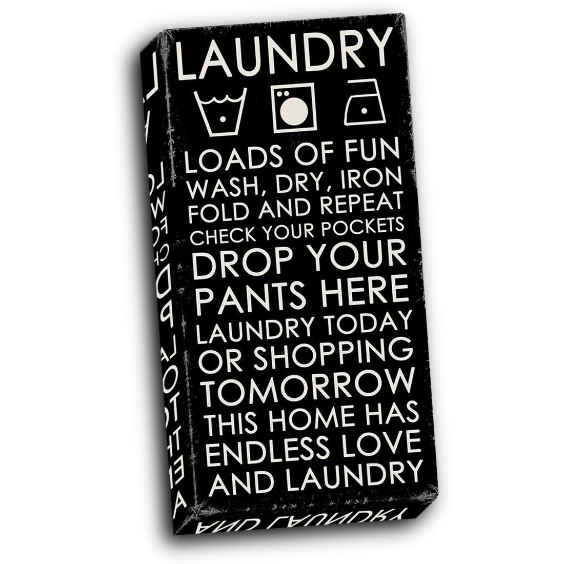 Laundry 12x24 Gallery Wrapped Stretched Canvas