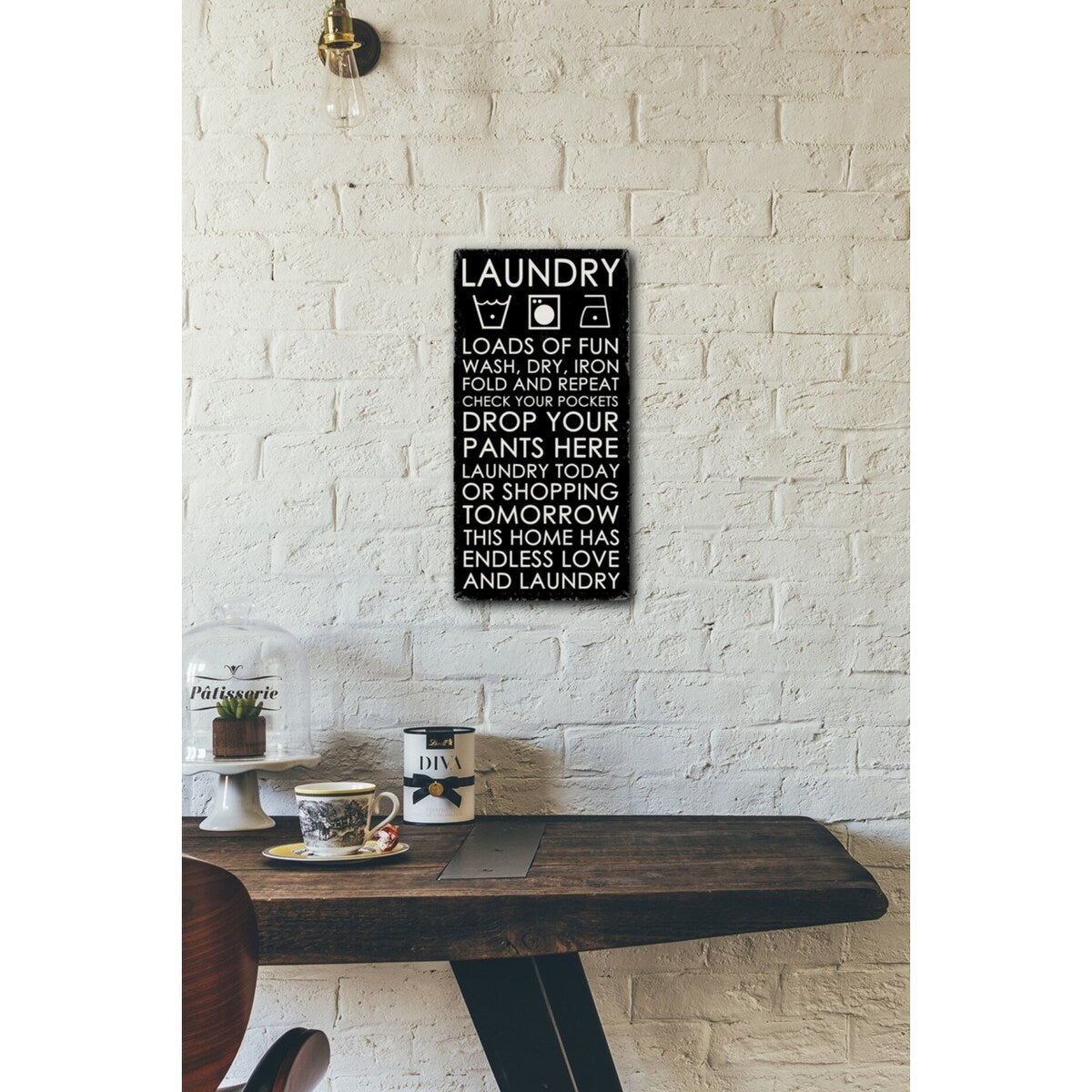 Laundry 12x24 Gallery Wrapped Stretched Canvas