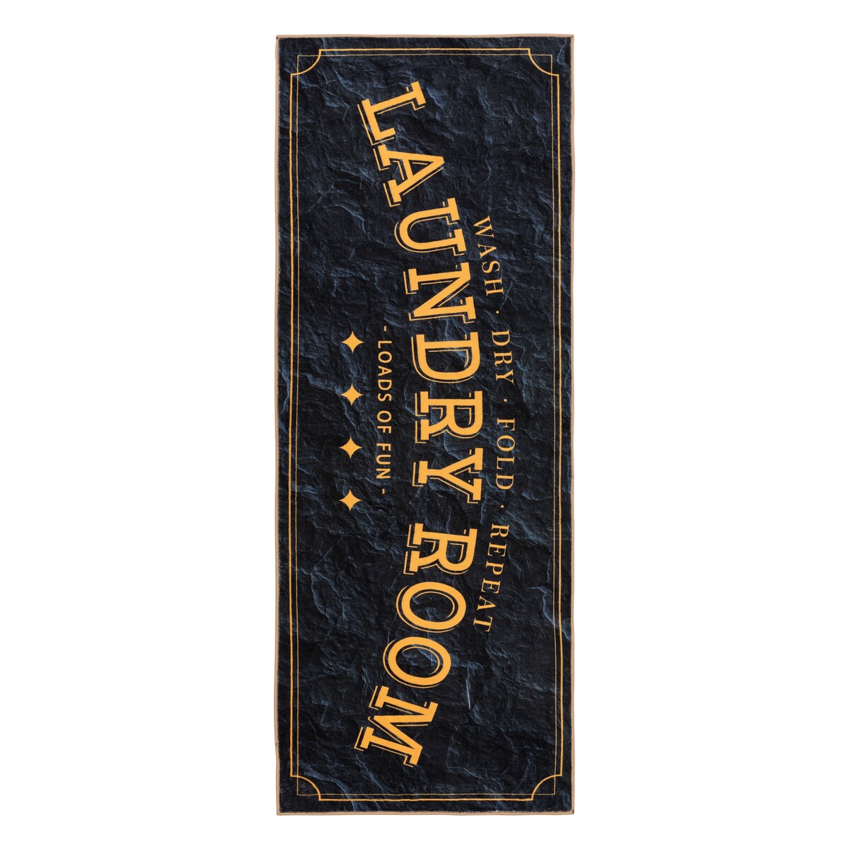 Laundry Room Rug Runner Text Design Non-Slip Runner Rug for Washroom - 20" x 59" - N/A