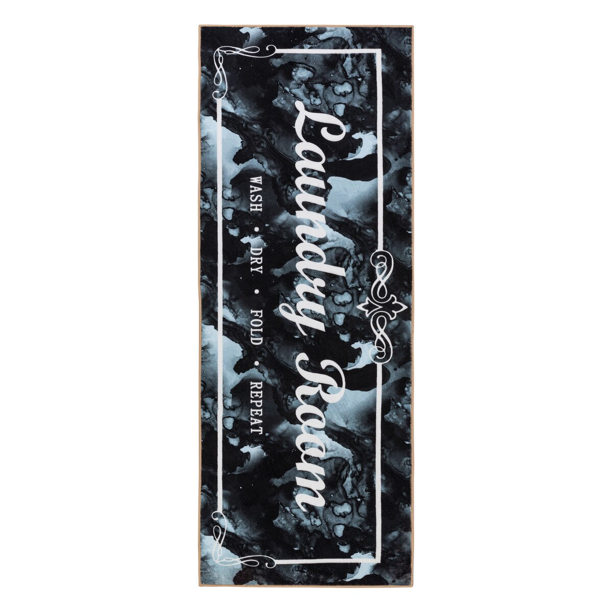 Laundry Room Rug Runner Text Design Non-Slip Runner Rug for Washroom - 20" x 59" - N/A