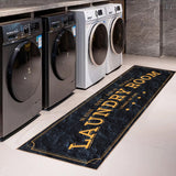 Laundry Room Rug Runner Text Design Non-Slip Runner Rug for Washroom - 20" x 59" - N/A