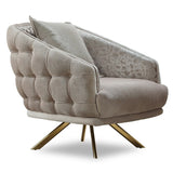 Laura 2-Pieces One Sofa One Loveseat Living Room Set, Metal Leg