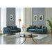 Laura 2-Pieces One Sofa One Loveseat Living Room Set, Metal Leg