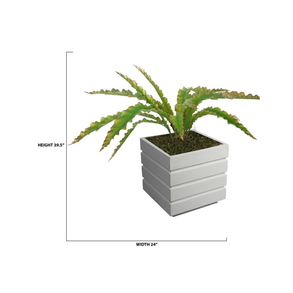 39.5"H Real touch agave in Fiberstone Planter - 38"
