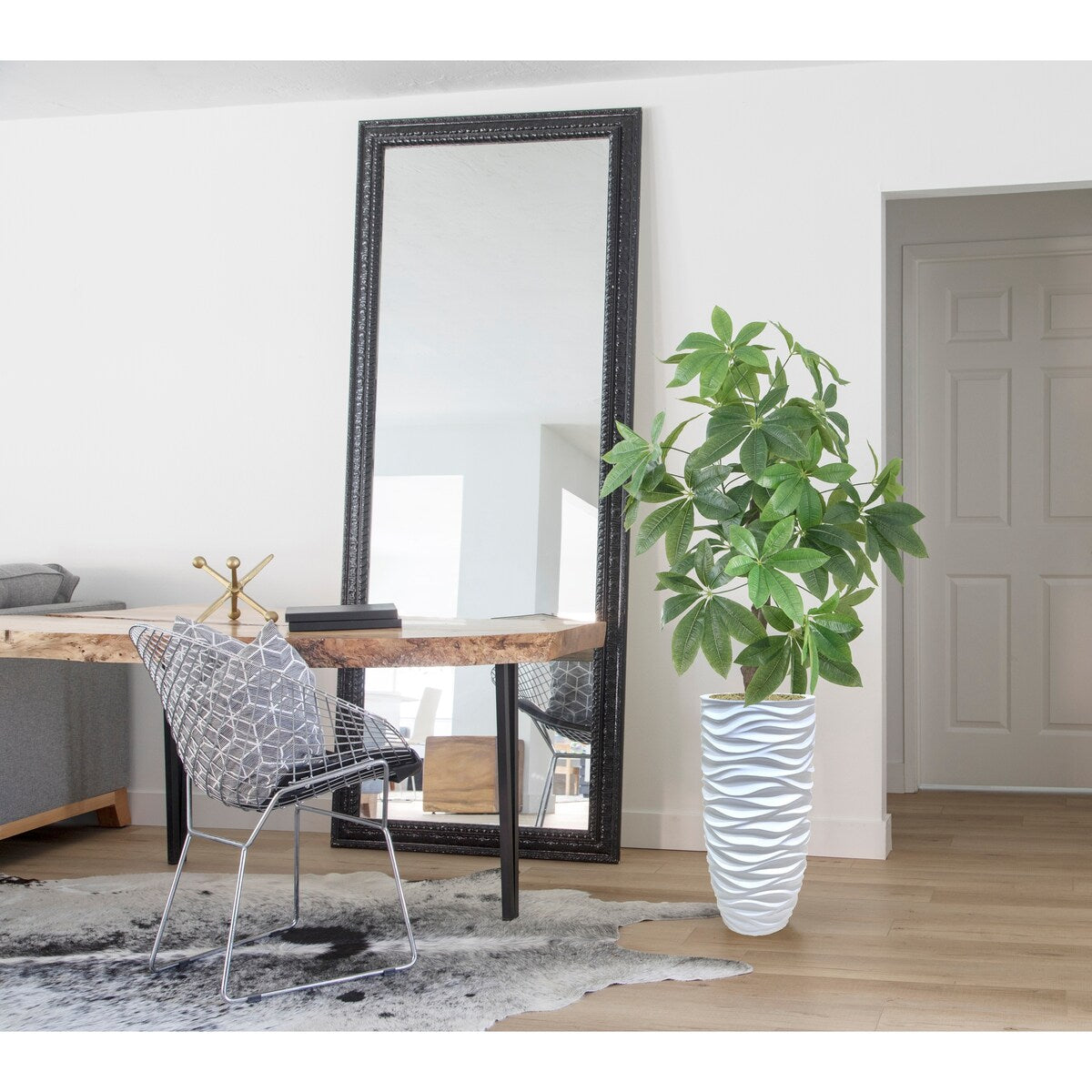 50" Pachira Aquat Real touch, indoor/outdoor in Fiberstone Planter - 70"