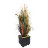 Vintage Home 66-inch Tall Onion Grass with Cattails in Planter - 66"