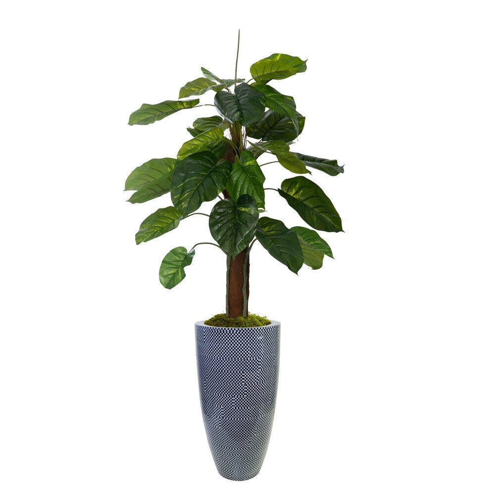 69.5" Real touch greenery in Resin Planter - OS