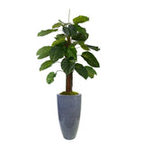 69.5" Real touch greenery in Resin Planter - OS