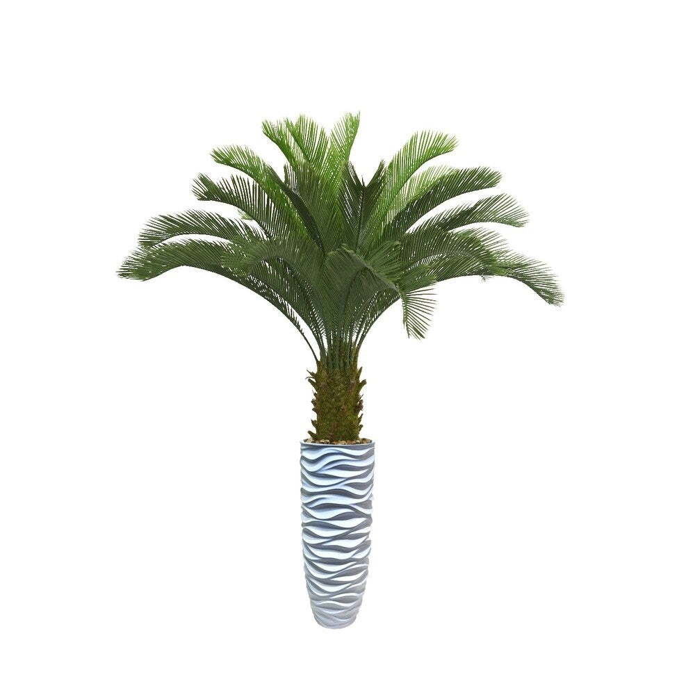 70" Palm Tree Artificial Faux Decor in Resin Planter