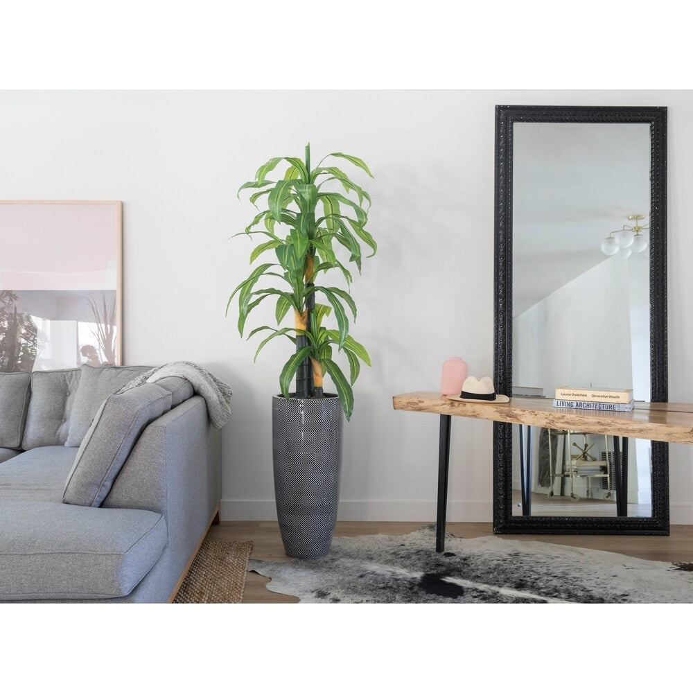 74" Real touch corn plant in Resin Planter - 85"