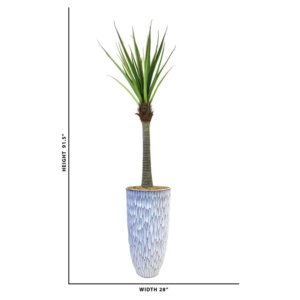 91.5" Real touch agave in Resin Planter - OS