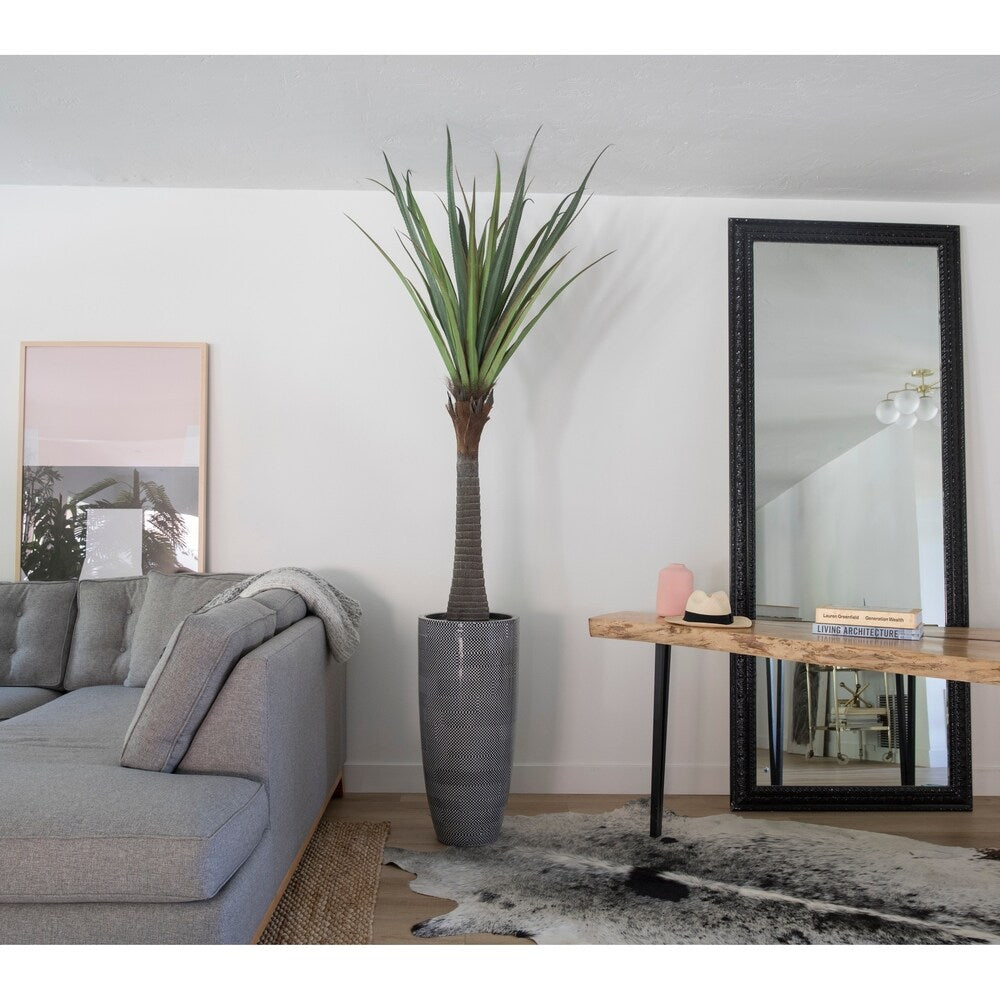 91.5" Real touch agave in Resin Planter - OS