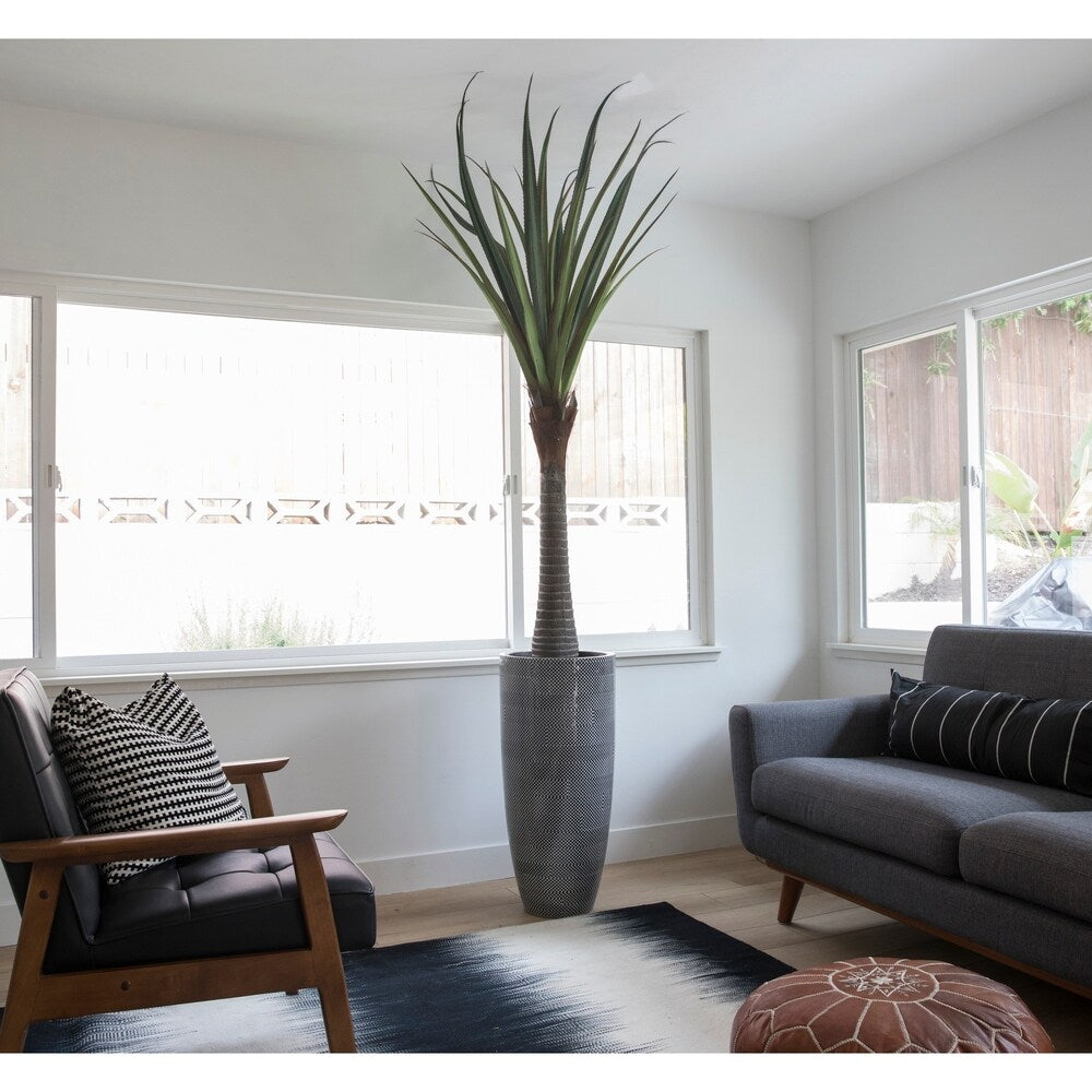 91.5" Real touch agave in Resin Planter - OS