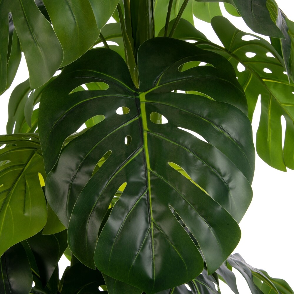 93.5" Tall Monstera Ceriman, Artificial Indoor/ Outdoor Faux Décor in Resin Planter - OS