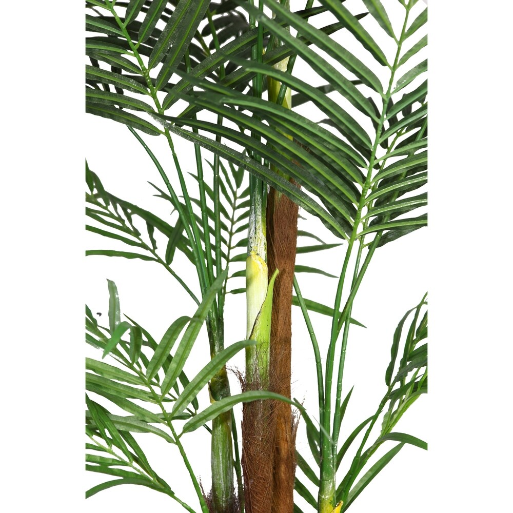95.5" Palm Tree Artificial Faux Décor in Resin Planter