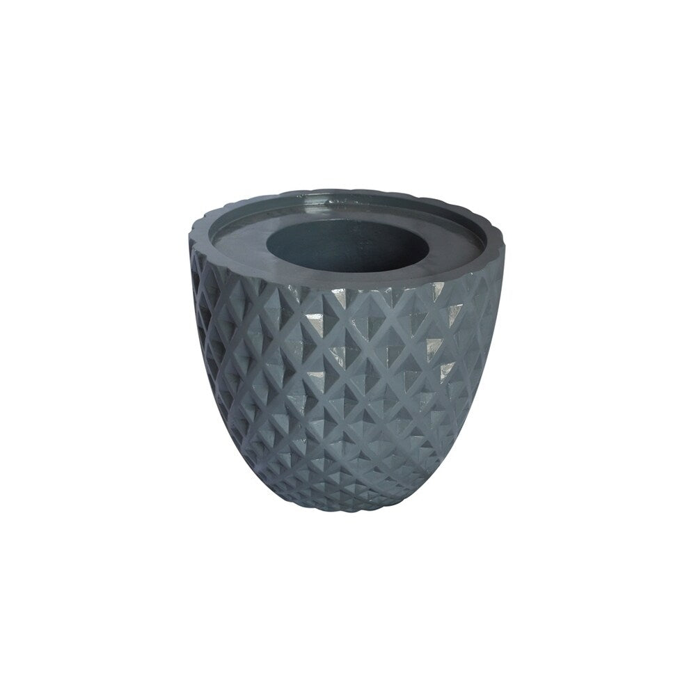 Vintage Home Honeycomb Fiberstone 13.6-inch Grey Planter - 14"
