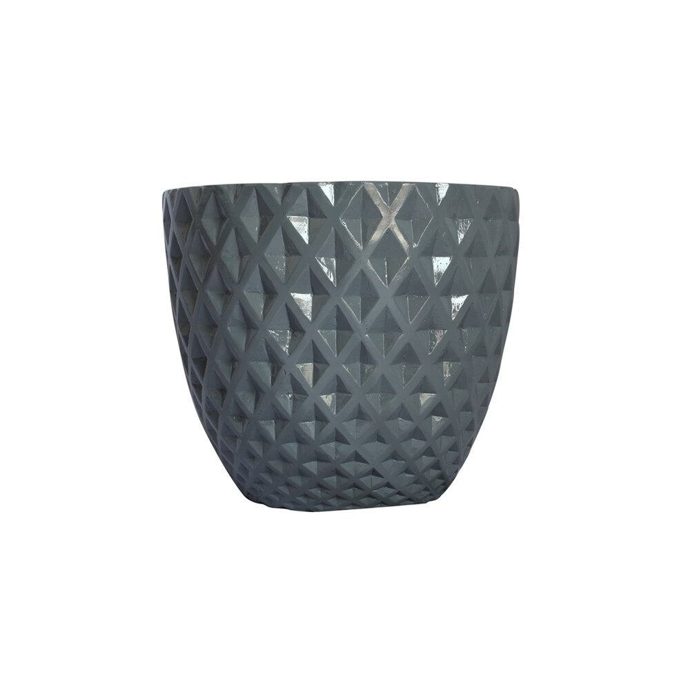 Vintage Home Honeycomb Fiberstone 13.6-inch Grey Planter - 14"