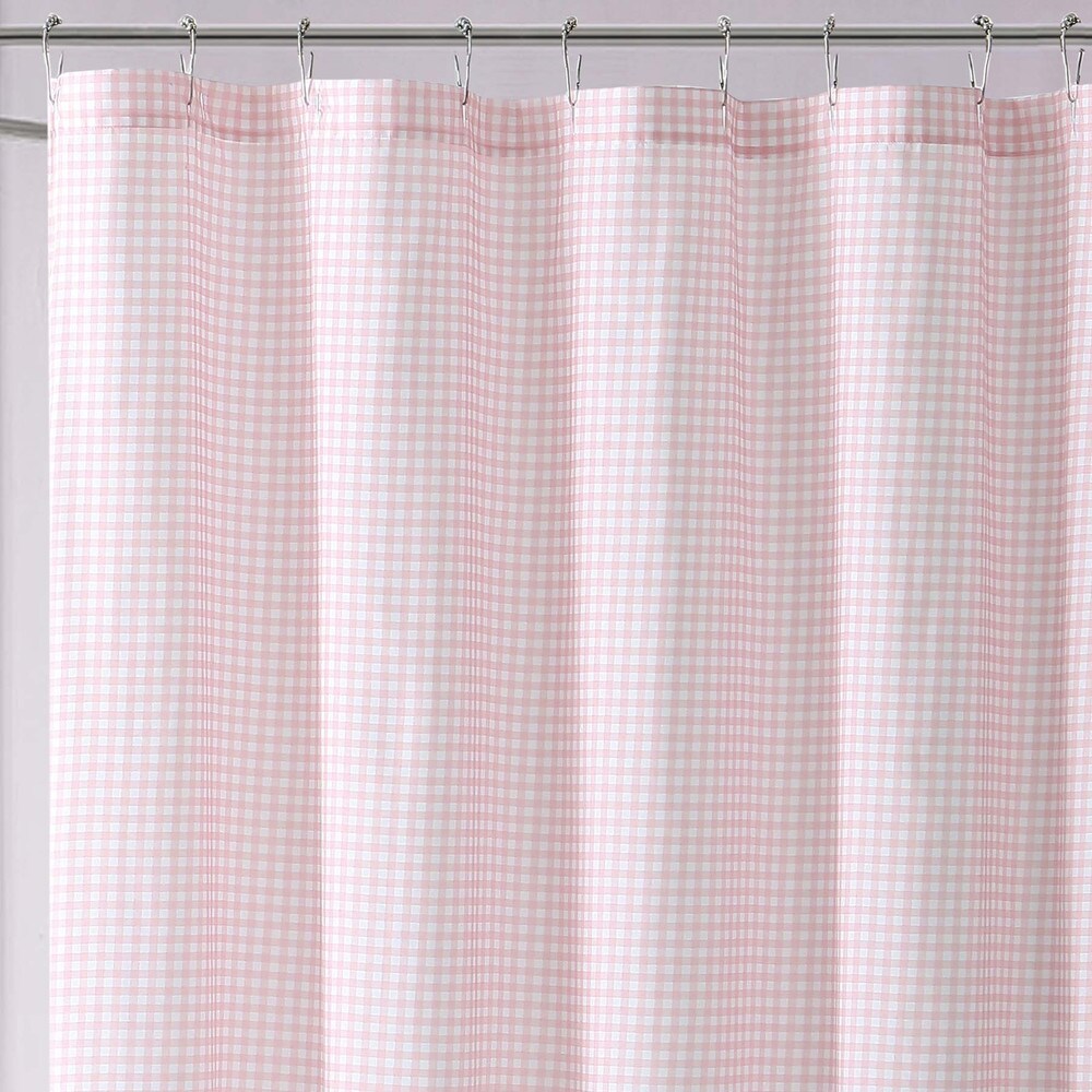 My World Printed Gingham Shower Curtain