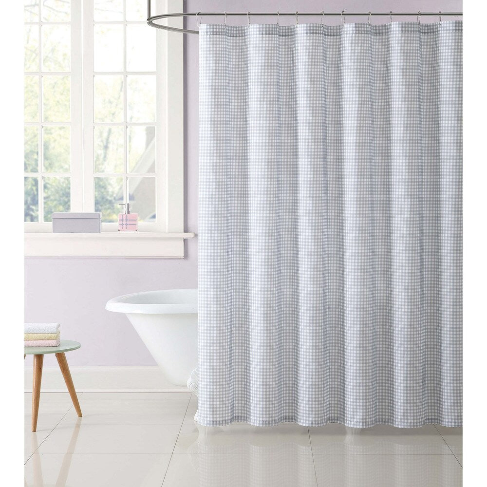 My World Printed Gingham Shower Curtain