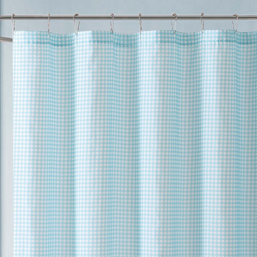 My World Printed Gingham Shower Curtain