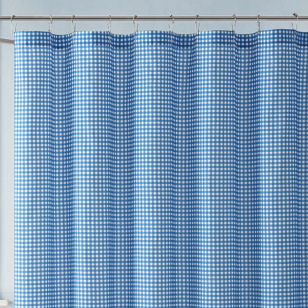 My World Printed Gingham Shower Curtain