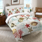 Laural Home Dream Beach Shells Duvet Cover